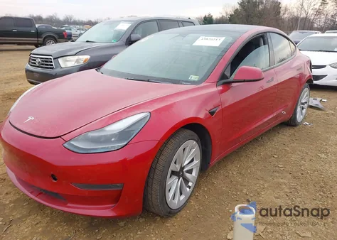 2022 Tesla Model 3 Long Range Dual Motor All-Wheel Drive from USA, damaged, VIN 5YJ3E1EB5NF192345